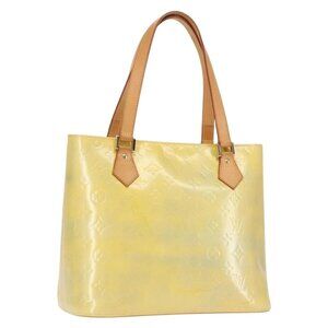 LOUIS VUITTON Monogram Vernis Houston Hand Bag Gris M91053 LV Auth 142613